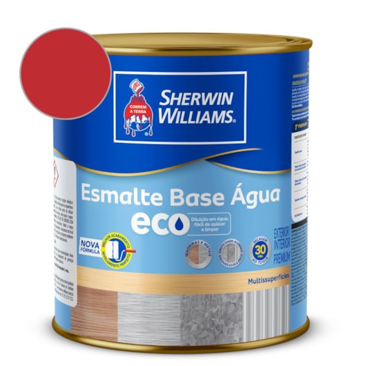 Tinta Esmalte Alto Brilho Eco Vermelho Sherwin Williams 0,9L - Imagem principal - 692b1fef-d900-4042-bf2e-ad94ad4e3c4a