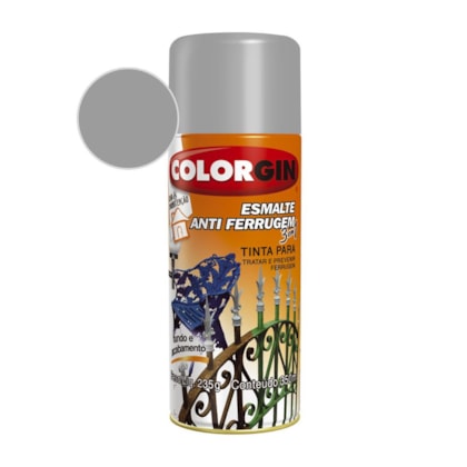 Tinta Esmalte Anti Ferrugem Colorgin Platina 235g