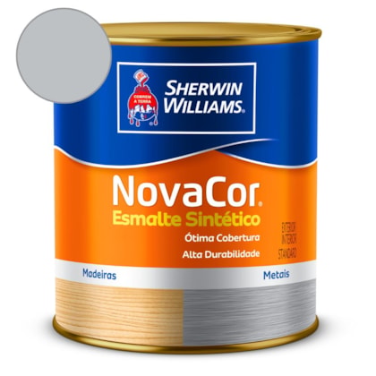 Tinta Esmalte Sintético Alto Brilho NovaCor Alumínio Sherwin Williams 0,9L