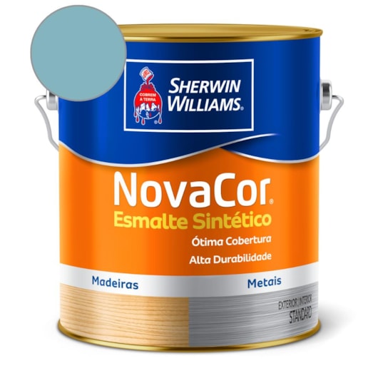 Tinta Esmalte Sintético Alto Brilho NovaCor Azul Celeste Sherwin Williams 3,6L - Imagem principal - 98679497-ccf1-41ef-939d-8d7460cb42d7