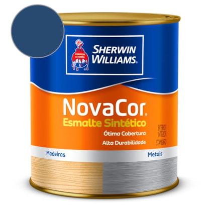 Tinta Esmalte Sintético Alto Brilho NovaCor Azul Del Rey Sherwin Williams 0,9L