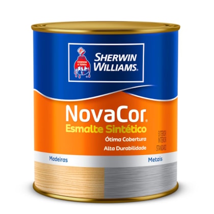 Tinta Esmalte Sintético Alto Brilho NovaCor Cerâmica Acetinado Sherwin Williams 3,6L