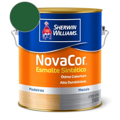 Tinta Esmalte Sintético Alto Brilho NovaCor Verde Folha Sherwin Williams 3,6L