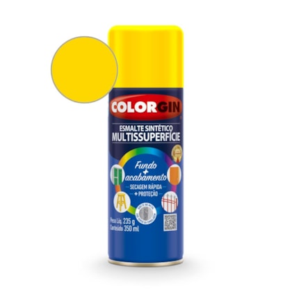 Tinta Esmalte Sintético Amarelo Colorgin 235g