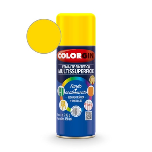 Tinta Esmalte Sintético Amarelo Colorgin 235g - Imagem principal - 4a679722-130a-4183-be24-66d81da1c338