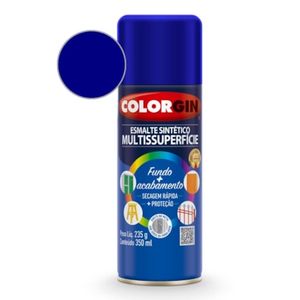 Tinta Esmalte Sintético Azul Colonial  Colorgin 235g