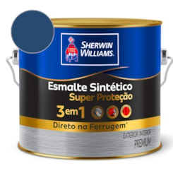 Tinta Esmalte Super Protetor Azul Del Rey Brilhante Sherwin Williams 0,9L