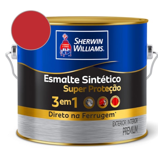 Tinta Esmalte Super Protetor Vermelho Brilhante Sherwin Williams 0,9L - Imagem principal - 77aa0c0c-bf87-4f69-9d49-782e585e8de7