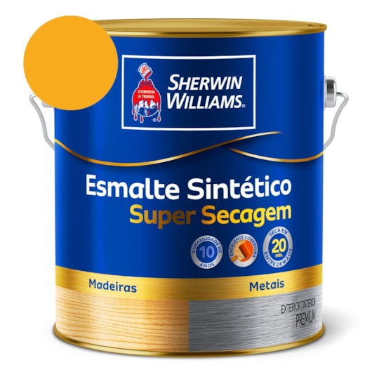 Tinta Esmalte Super Secagem Alto Brilho Amarelo Ouro Sherwin Williams 3,6L - Imagem principal - 6f38d0cb-fa35-47d0-aeb0-c07f7d2a238e