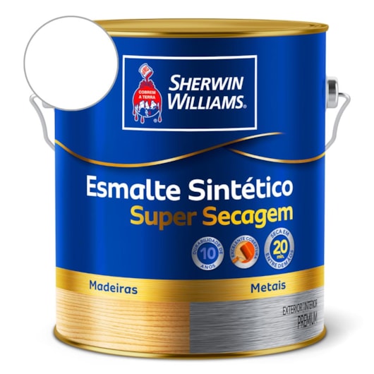 Tinta Esmalte Super Secagem Alto Brilho Branco Sherwin Williams 3,6L - Imagem principal - 48b7784e-05a6-4f0d-bd33-f03d01d63a70