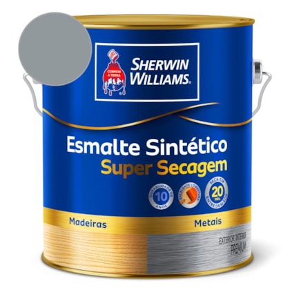 Tinta Esmalte Super Secagem Alto Brilho Cinza Médio Sherwin Williams 3,6L
