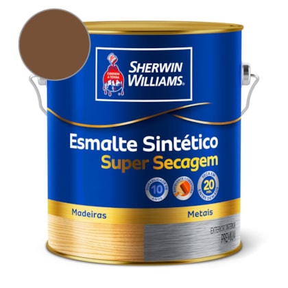 Tinta Esmalte Super Secagem Alto Brilho Tabaco Sherwin Williams 3,6L