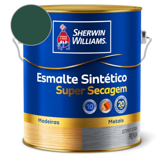 Tinta Esmalte Super Secagem Alto Brilho Verde Colonial Sherwin Williams 3,6L - Imagem principal - fbae047e-73d4-4306-b6d1-788b5f09ce2e