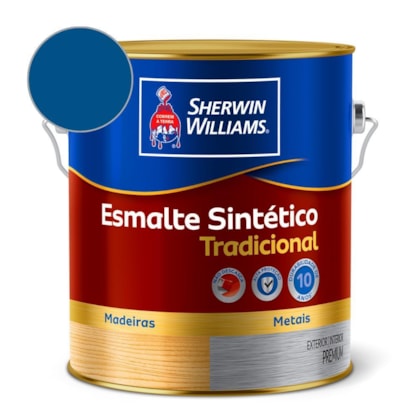 Tinta Esmalte Tradicional Alto Brilho Azul Franca Sherwin Williams 3,6L