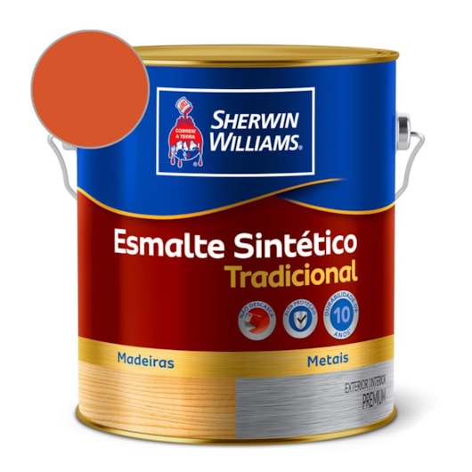 Tinta Esmalte Tradicional Alto Brilho Laranja Sherwin Williams 3,6L - Imagem principal - 6b63a0ab-5021-4188-8dbe-0426850d1719