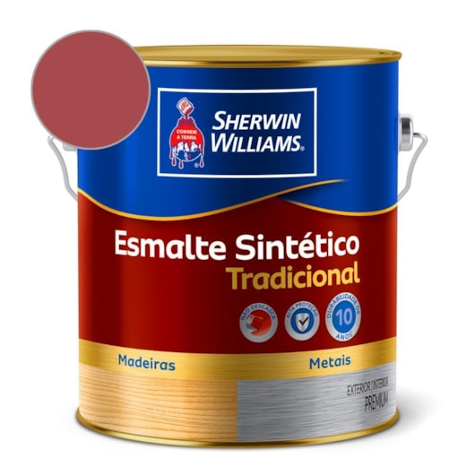 Tinta Esmalte Tradicional Alto Brilho Vermelho Sherwin Williams 3,6L - Imagem principal - dd873531-dc1f-4475-b333-a3d48fd4b082