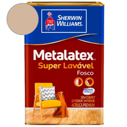 Tinta Metalatex ACR Fosca Areia Sherwin Williams 18L - Imagem principal - 4cb709e3-07a9-4cc9-9829-60f682efe372