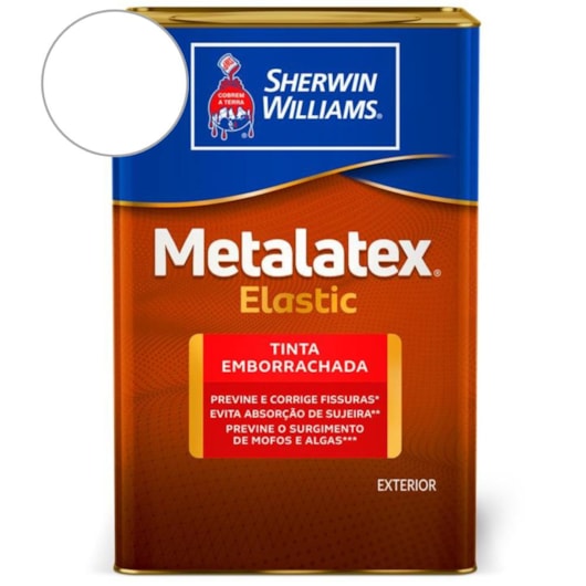 Tinta Metalatex Elastic Branco Semiacetinado Sherwin Williams 18L - Imagem principal - 32403830-d721-46d4-9d78-b4e15bb78262