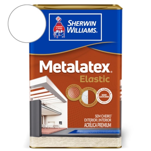 Tinta Metalicotalatex Elastic FS Branco Sherwin Williams 18L - Imagem principal - 550afad9-18f9-4ae7-a0bd-2acd13a78f32