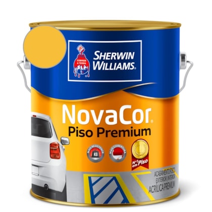 Tinta NovaCor Para Piso Premium Amarelo Demarcação Sherwin Williams 0,9L