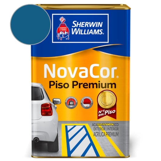 Tinta NovaCor Para Piso Premium Azul Sherwin Williams 18L - Imagem principal - e3152221-cc81-4a31-8e73-31f40aa8cb92