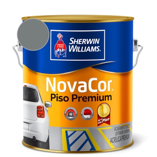 Tinta NovaCor Para Piso Premium Cinza Sherwin Williams 0,9L - Imagem principal - b6b23da4-4d92-4941-9097-eb720ba35300