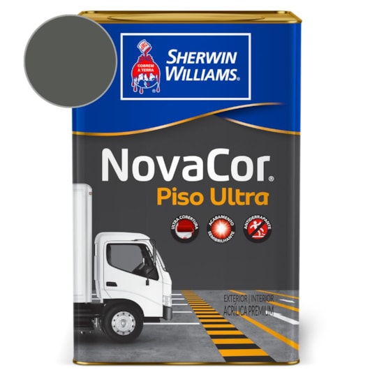 Tinta NovaCor Para Piso Premium Ultra Cinza Chumbo Sherwin Williams 18L - Imagem principal - 4d2705ff-aec5-44bc-a546-825862bf92ba