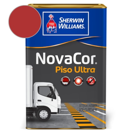 Tinta NovaCor Para Piso Premium Ultra Vermelho Segurança Sherwin Williams 18L