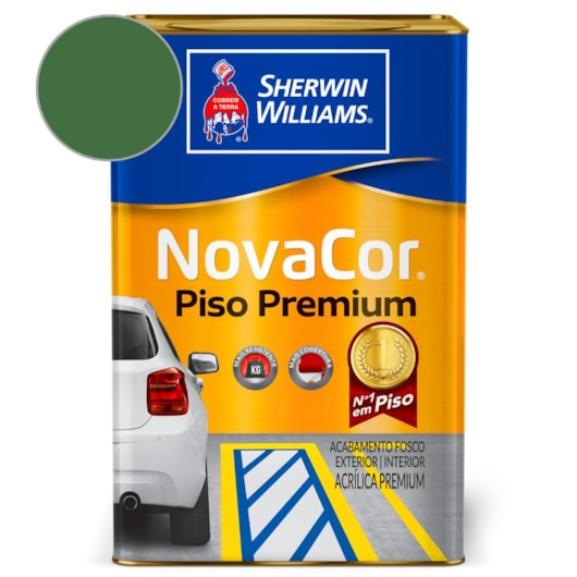Tinta NovaCor Para Piso Premium Verde Sherwin Williams 18L - Imagem principal - e2262f4a-b59a-4990-b373-100390fd3b40