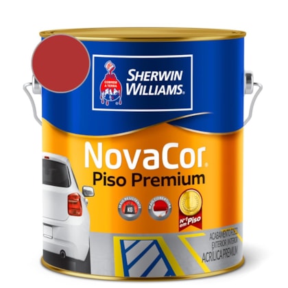 Tinta NovaCor Para Piso Premium Vermelho Segurança Sherwin Williams 0,9L