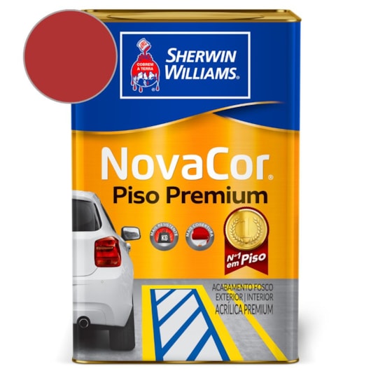 Tinta NovaCor Para Piso Premium Vermelho Segurança Sherwin Williams 18L - Imagem principal - 59fba2b2-ed35-4ada-a2e9-8d5b8cbb6c97