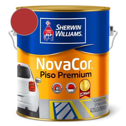 Tinta NovaCor Para Piso Premium Vermelho Segurança Sherwin Williams 3,6L - Imagem principal - c5c21f34-2e95-44c9-9355-01f06092adf6