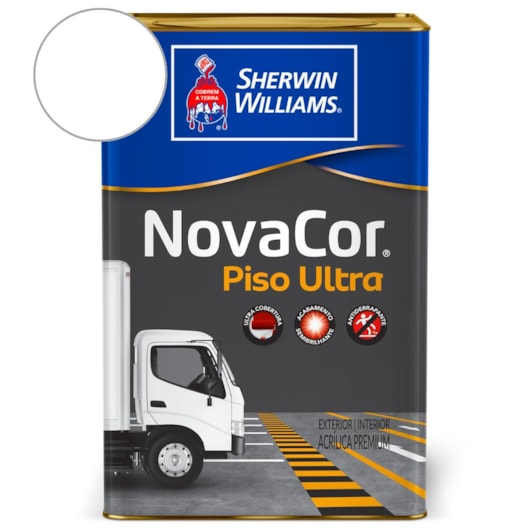 Tinta NovaCor Para Piso Ultra Branco Sherwin Williams 18L - Imagem principal - b3847b77-5181-4c19-8a22-b2273029eb1e