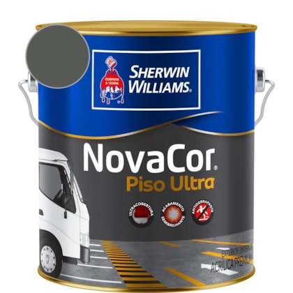 Tinta NovaCor Para Piso Ultra Cinza Chumbo Sherwin Williams 3,6L