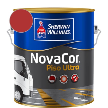 Tinta NovaCor Para Piso Ultra Vermelho Segurança Sherwin Williams 3,6L