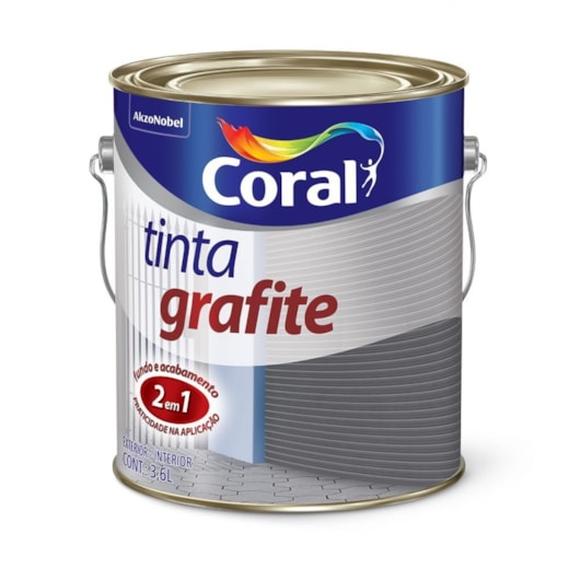 Tinta Para Metal Tinta Grafite Fosco Cinza Médio 3.6l Coral - Imagem principal - 390d1943-fa23-482c-9e00-cd2d515436f1