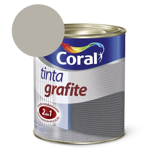 Tinta Para Metal Tinta Grafite Fosco Cinza Médio 900ml Coral - Imagem principal - 5e95e486-364e-4692-9efa-eefccbd9eec9