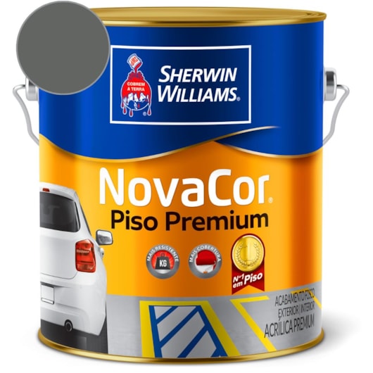Tinta Para Piso NovaCor Cinza Chumbo Sherwin Williams 3,6L - Imagem principal - 0fc3dc91-0ca3-450f-97d8-1c2042d757e8