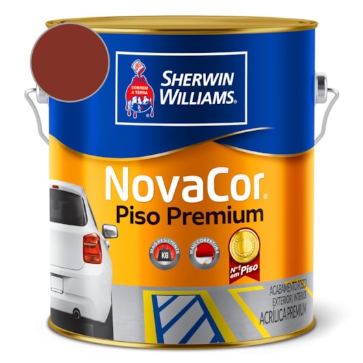 Tinta Para Piso NovaCor Vermelho Sherwin Williams 3,6L - Imagem principal - 746969a1-cd10-4a1e-af18-1d2a78e31497