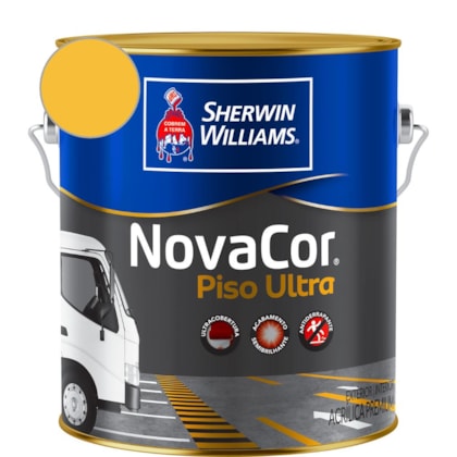 Tinta Para Piso Ultra NovaCor Amarelo Demarcação Sherwin Williams 18L