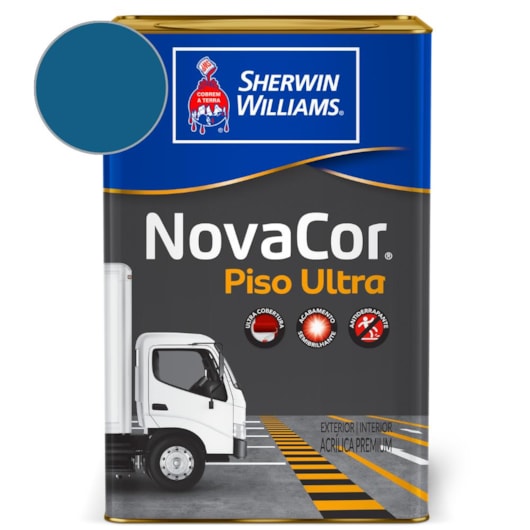Tinta Para Piso Ultra NovaCor Azul Sherwin Williams 18L - Imagem principal - 723b03be-885e-45bc-a580-4074192cba40