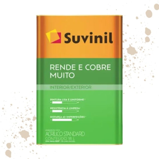 Tinta Rende & Cobre Muito Areia Suvinil 18L - Imagem principal - 8006effd-591e-4a15-876d-ae36ae06b7ea