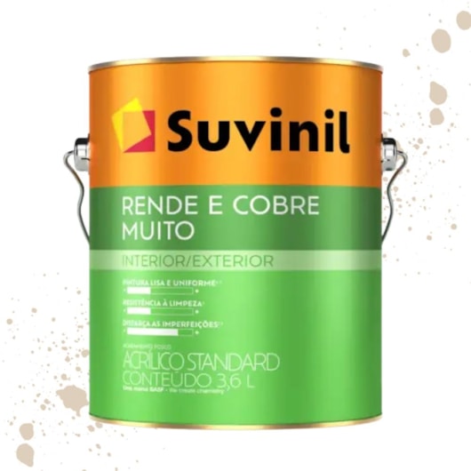 Tinta Rende & Cobre Muito Areia Suvinil 3,6L - Imagem principal - 613eaa41-88cc-4d86-8bf9-17a5ce67c903