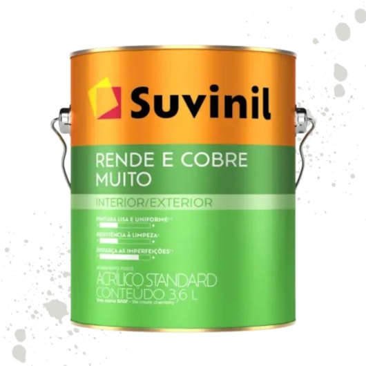 Tinta Rende & Cobre Muito Branco Neve Suvinil 3,6L - Imagem principal - c871d26c-8386-41e1-bc0e-c2f2d81eacba