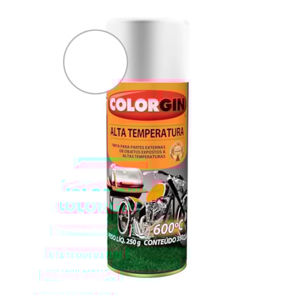 Tinta Spray Alta Temperatura Branco Colorgin 250g