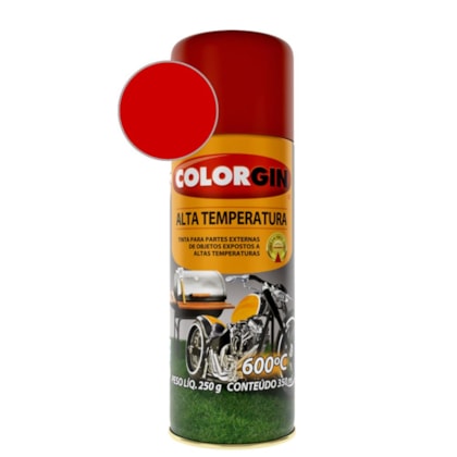 Tinta Spray Alta Temperatura Vermelho Colorgin  250g