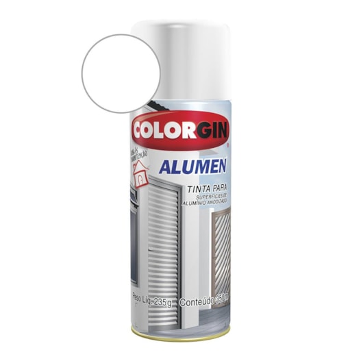 Tinta Spray Alumen Branco Colorgin  235g - Imagem principal - 00fecd01-9b67-4130-b7fb-0f69cfebbd7c