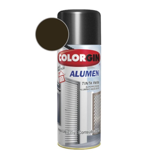 Tinta Spray Alumen  Bronze Colorgin 1002 235g - Imagem principal - 919125f0-840f-4ee3-a3da-8bc5df67fff3