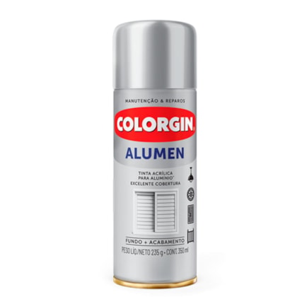 Tinta Spray Alumen Preto Colorgin 235g