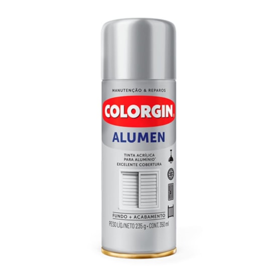 Tinta Spray Alumen Preto Colorgin 235g - Imagem principal - 6ecc9c83-bd45-4afc-a8db-9a3d1ec725a6